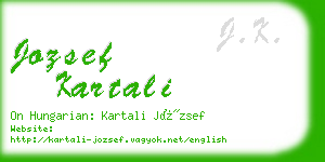 jozsef kartali business card